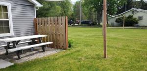 Backyard eating area